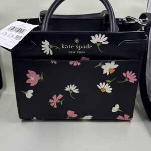 Kate Spade Black Floral Satchel